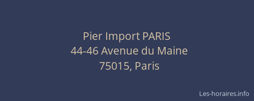 Pier Import PARIS