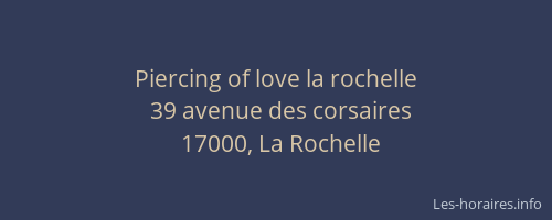 Piercing of love la rochelle