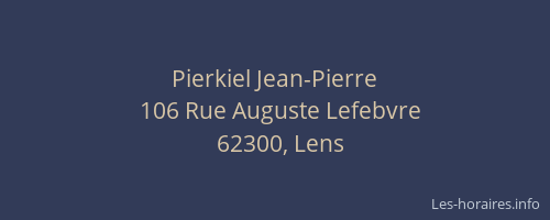 Pierkiel Jean-Pierre
