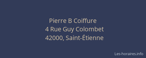 Pierre B Coiffure
