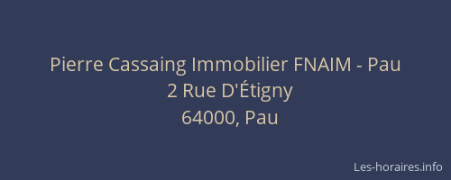 Pierre Cassaing Immobilier FNAIM - Pau