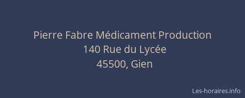 Pierre Fabre Médicament Production