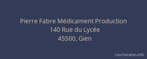 Pierre Fabre M&eacute;dicament Production