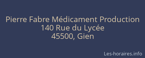 Pierre Fabre Médicament Production