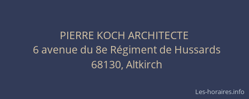 PIERRE KOCH ARCHITECTE