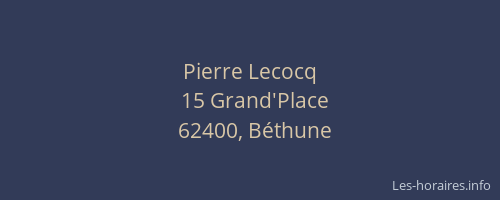 Pierre Lecocq