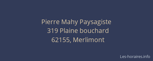 Pierre Mahy Paysagiste