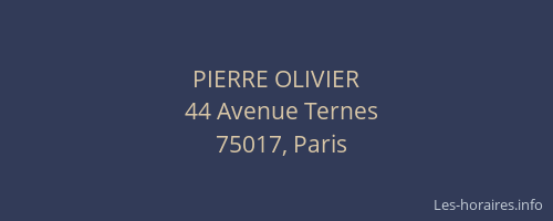 PIERRE OLIVIER