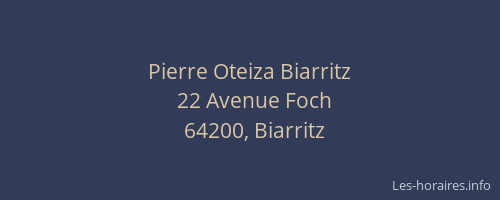 Pierre Oteiza Biarritz