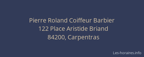 Pierre Roland Coiffeur Barbier