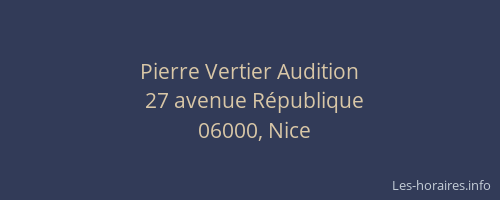 Pierre Vertier Audition