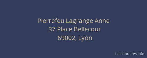 Pierrefeu Lagrange Anne