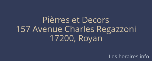 Pièrres et Decors