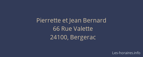 Pierrette et Jean Bernard
