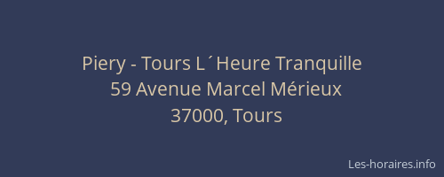 Piery - Tours L´Heure Tranquille