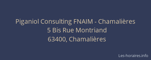 Piganiol Consulting FNAIM - Chamali&egrave;res