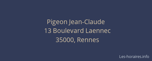 Pigeon Jean-Claude
