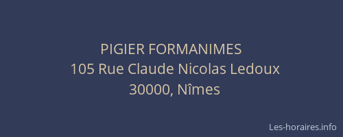 PIGIER FORMANIMES