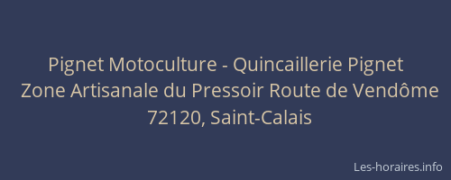 Pignet Motoculture - Quincaillerie Pignet