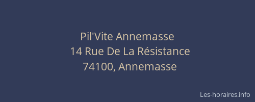 Pil'Vite Annemasse