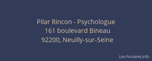 Pilar Rincon - Psychologue