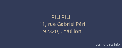 PILI PILI