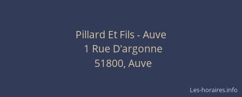 Pillard Et Fils - Auve