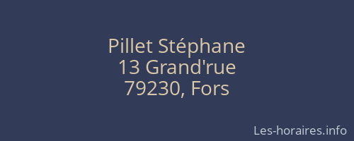 Pillet Stéphane