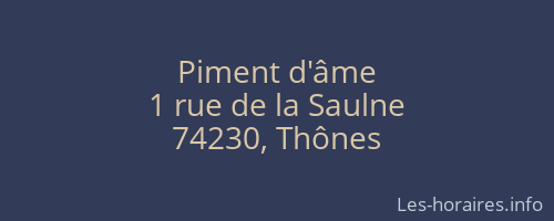 Piment d'âme