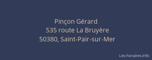 Pin&ccedil;on G&eacute;rard