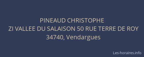 PINEAUD CHRISTOPHE