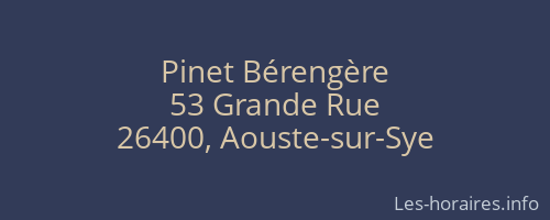 Pinet Bérengère