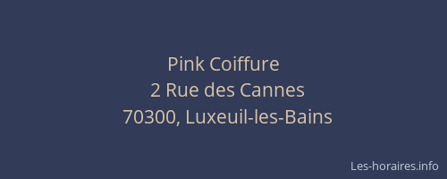 Pink Coiffure