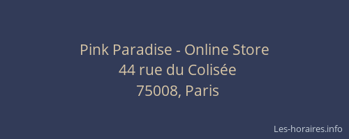 Pink Paradise - Online Store