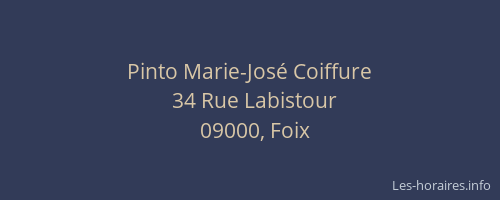 Pinto Marie-José Coiffure