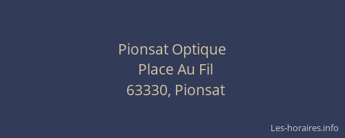 Pionsat Optique