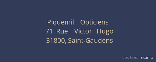 Piquemil    Opticiens
