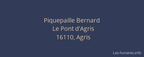 Piquepaille Bernard