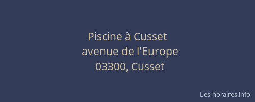 Piscine à Cusset