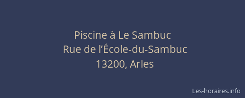 Piscine à Le Sambuc