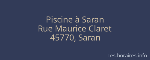 Piscine à Saran