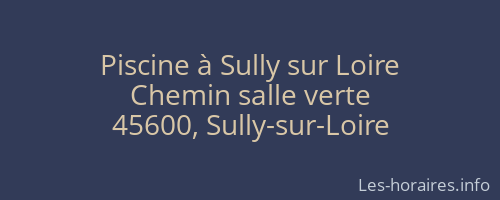Piscine à Sully sur Loire