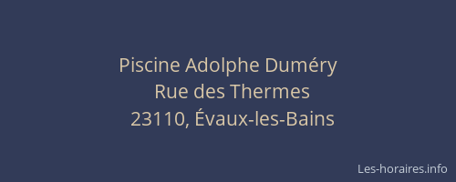 Piscine Adolphe Dum&eacute;ry