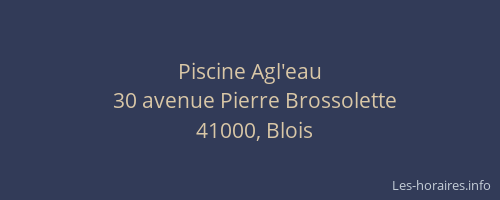 Piscine Agl'eau