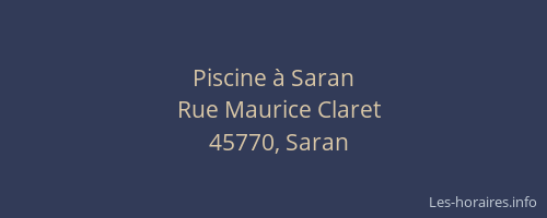 Piscine &agrave; Saran