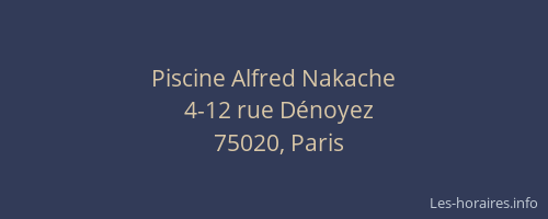 Piscine Alfred Nakache