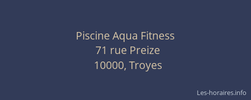Piscine Aqua Fitness