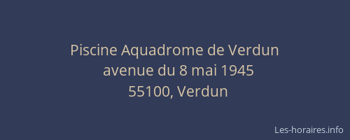 Piscine Aquadrome de Verdun