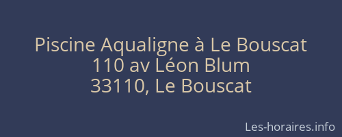 Piscine Aqualigne à Le Bouscat