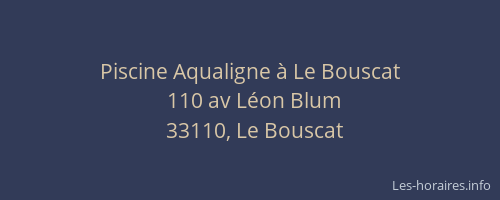 Piscine Aqualigne à Le Bouscat